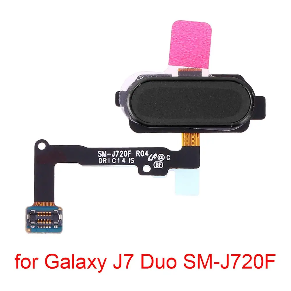 Для Galaxy J7 Duo SM J720F датчик отпечатков пальцев гибкий кабель для J720F|Шлейфы мобильных