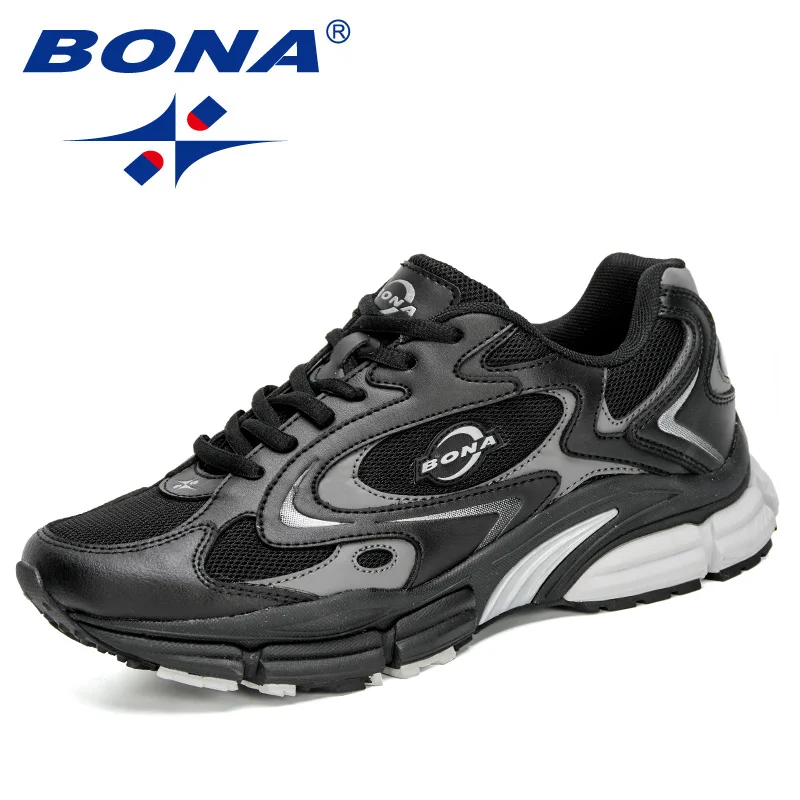 Кроссовки BONA мужские сетчатые из искусственной кожи дышащие уличные Сникерсы