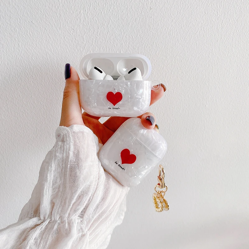 

Роскошный Жемчужный чехол для Apple Airpods 1 2 Чехол для AirPods Pro Чехол Bluetooth наушники аксессуары коробка для наушников