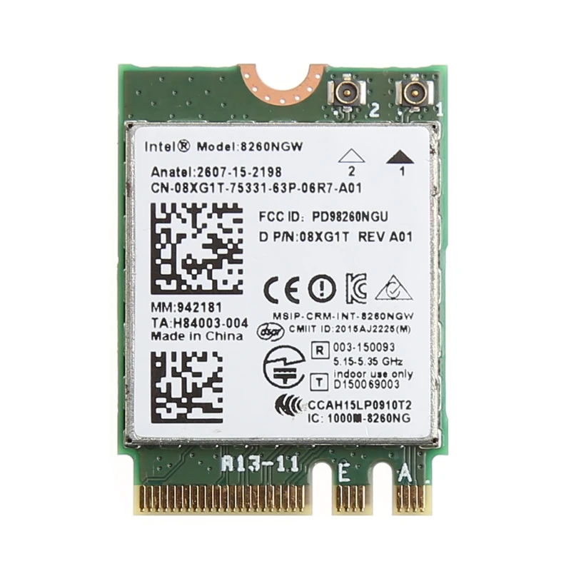 Двухдиапазонный 2 4 + Wi-Fi 5 ГГц 867 м Bluetooth V4.2 следующего поколения Форм-фактор M.2 WLAN