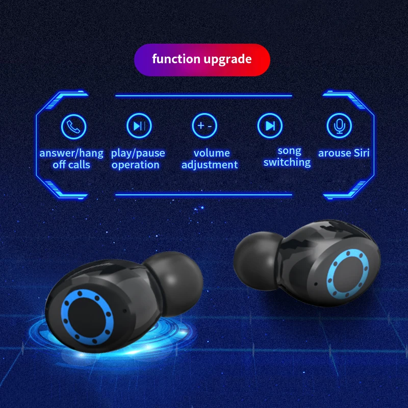 Беспроводные наушники, настоящие Bluetooth наушники, 4000 мА/ч, внешний аккумулятор, наушники, Bluetooth 5,0, проводные наушники для мобильных телефонов, активные наушники с шумом