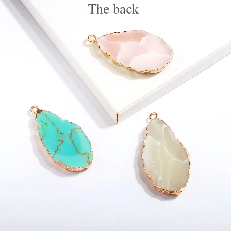 Очаровательные Подвески из натурального камня 5 шт./лот изготовление ювелирных