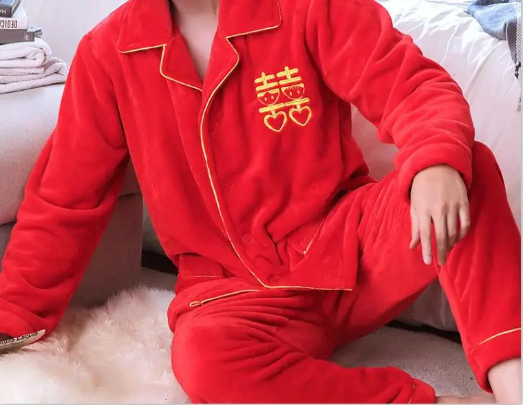 StyleE H5896 большой размер Мужская пижама фланелевая осень зима коралловый флис Студенческая пижама с длинным рукавом Удобная толстая ночная рубашка - Цвет: StyleE