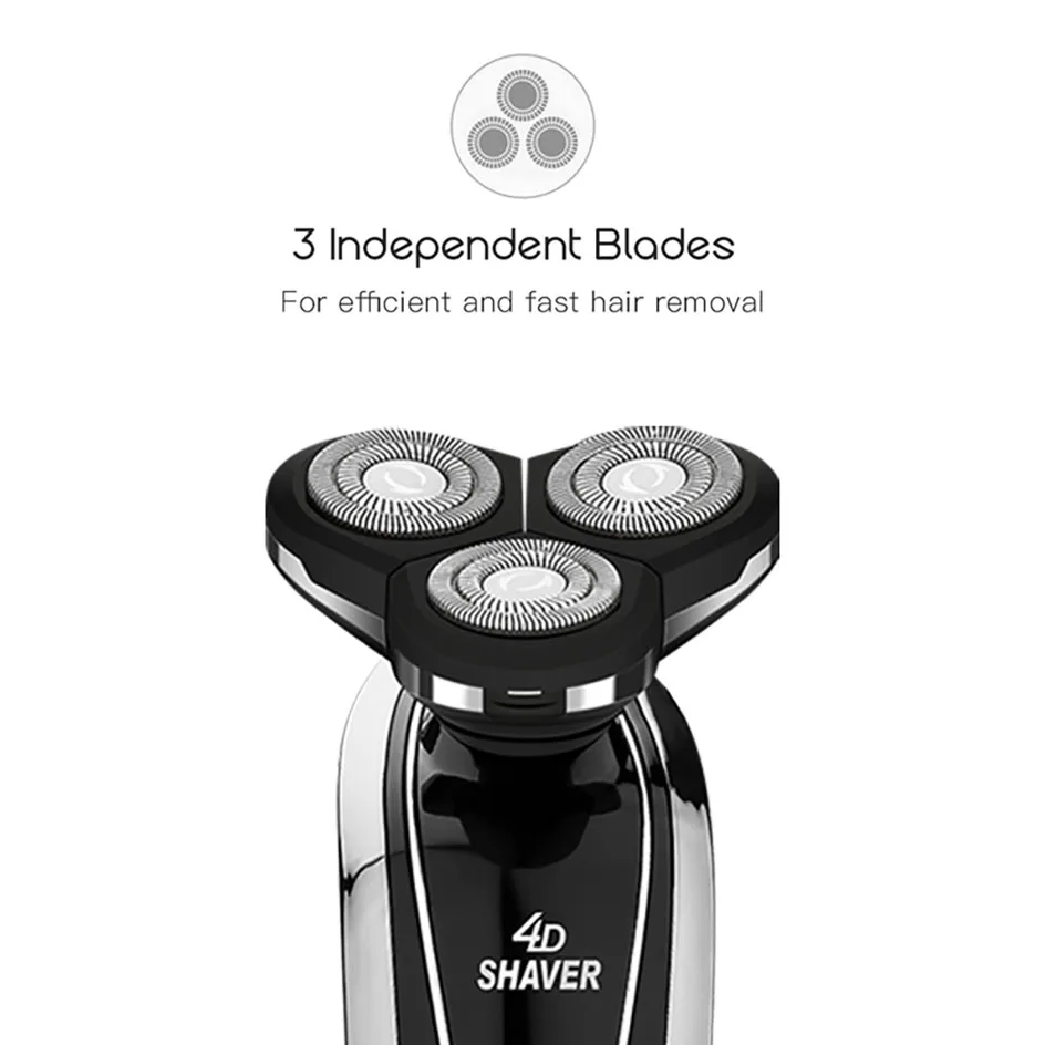 электро Мужская бритва для бороды сухой и влажный Электрическая триммер станки