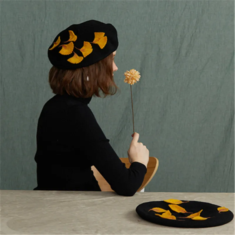 Праздник Для женщин девочек гинкго билоба листьев изготовленные вручную