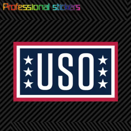 

USO Sticker Die Cut Vinyl United Service Organizations Inc Non Profit Stickers for Cars, Bicycles, Laptops, Motos