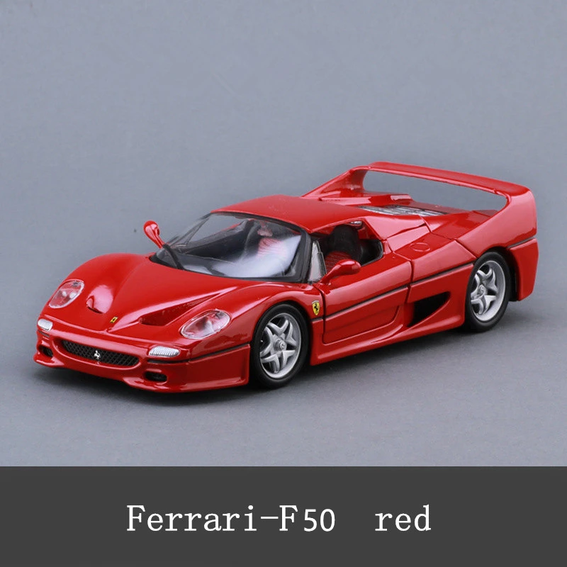 F50 Bbuargo Ferrari 1:24 имитация сплава супер Игрушечная модель автомобиля 34 стиля для с управлением на рулевом колесе переднее рулевое колесо игрушечный автомобиль - Цвет: F50
