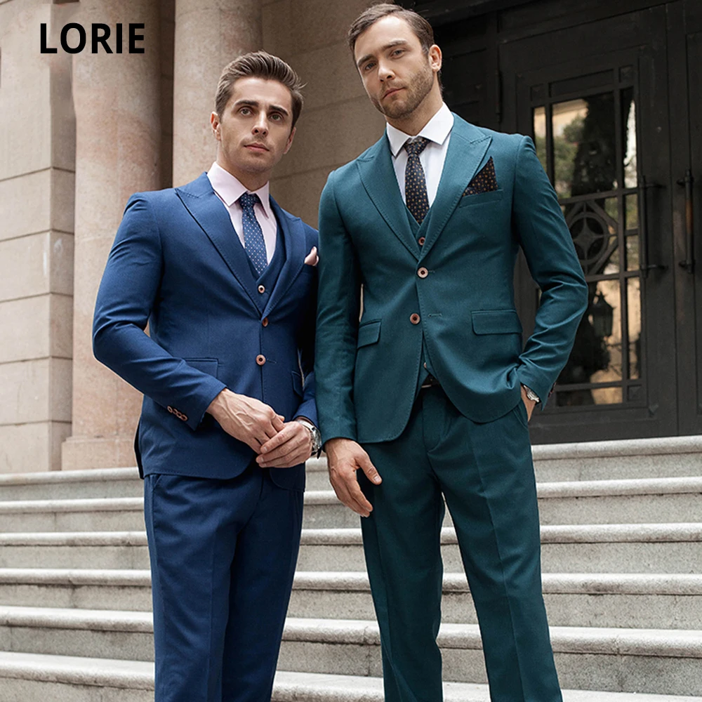 

Высококачественные мужские костюмы для отдыха LORIE 2020, костюмы для свадебной вечеринки, костюмы с закрытым воротником, деловой блейзер для м...
