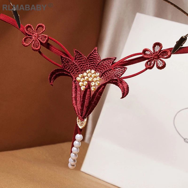 Сексуальное ГОРЯЧЕЕ массажное белье с жемчужными бусинами тонкие стринги в