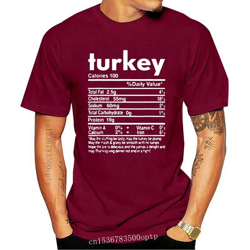 

Turkey Nutritional Facts Thanksgiving Day Men's T Shirt