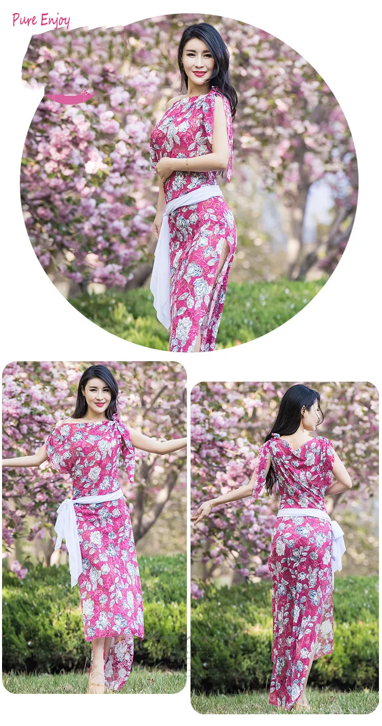 Новый танец Набор Танец Живота Халат Костюм Женщины Восточные Сценическое Шоу