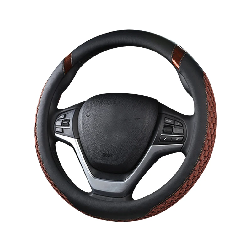 

LEDTENGJIE 37-38cm car steering wheel cover is breathable, non-slip and wear-resistant, 6 colors are available, car interior