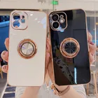 Чехол с кольцом-держателем для iPhone 11, 12 Pro Max, XS Max, 7, 8 Plus, 12 Mini, X, XR, SE 2020, с защитой камеры