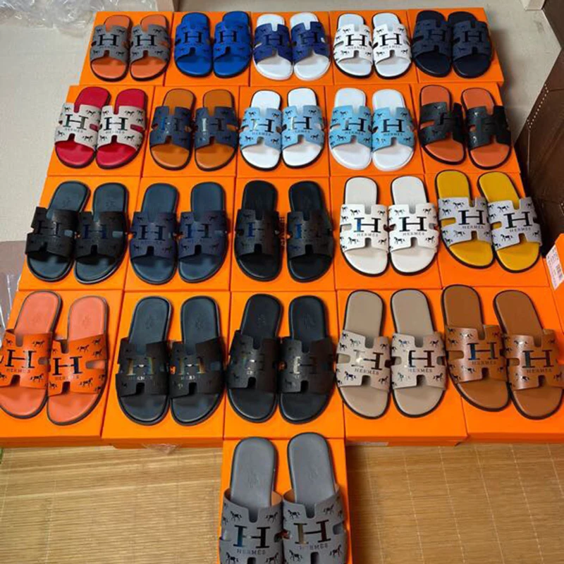 

2021 Personality Wild outdoor Mens Beach slippers. Non slip Mens Fashion Casual slippers Mens Flip flops Fashion Mens H slippers