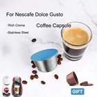 Многоразовая Капсульная капсула RECAFIMIL, подходящая для кофемашины Dolce Gusto, металлическая Капсульная чашка из нержавеющей стали для эспрессо, фильтр для кофе