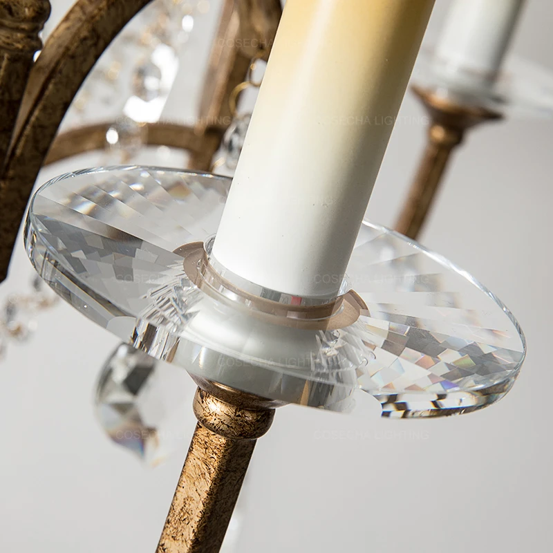 Винтажный Золотой большой подвесной светильник s французский кантри гостиная