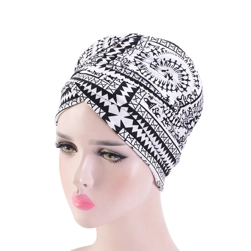 Хиджабы Helisopus с этническим принтом женская мусульманская Бандана длинным