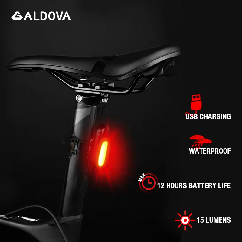 Велосипедный задний светильник с usb зарядкой светодиодный водонепроницаемый 4