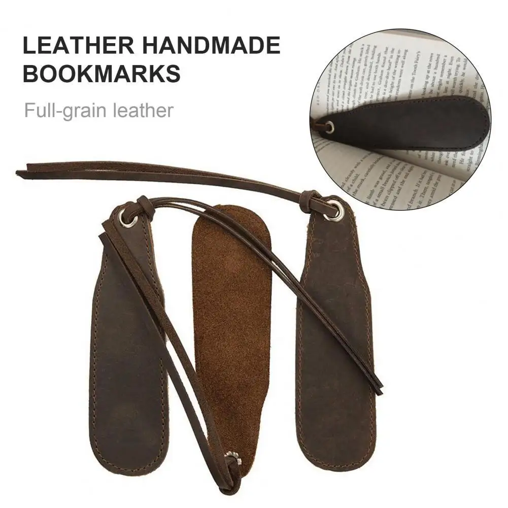 

Bookmark Accessories Tassel Bookmark Easy to Carry Minimalistic Premium Stationery Faux Leather Bookmark Supplies