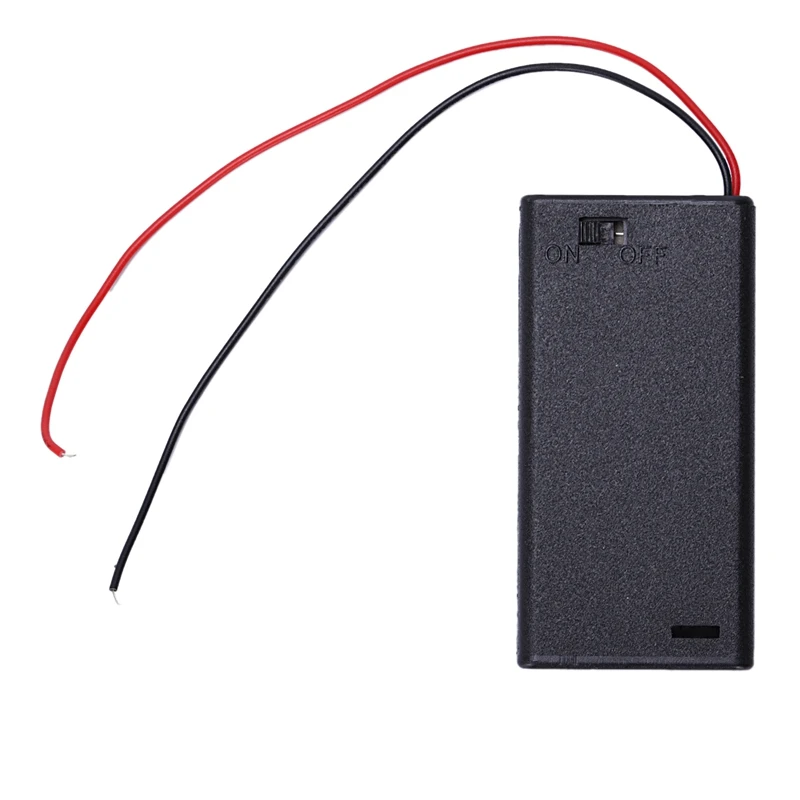 5PCS Plastic 2 x 1.5V AA Battery Container Box with ON/OFF Switch |