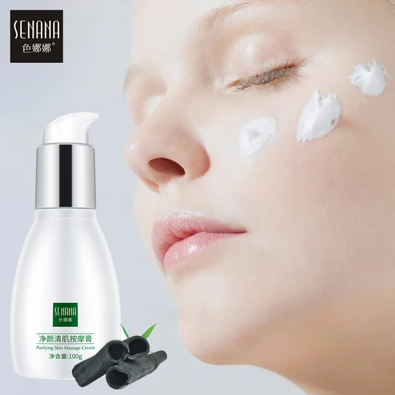 SENANA очищающий крем для массажа кожи глубокое очищение удаление акне пилинг лица