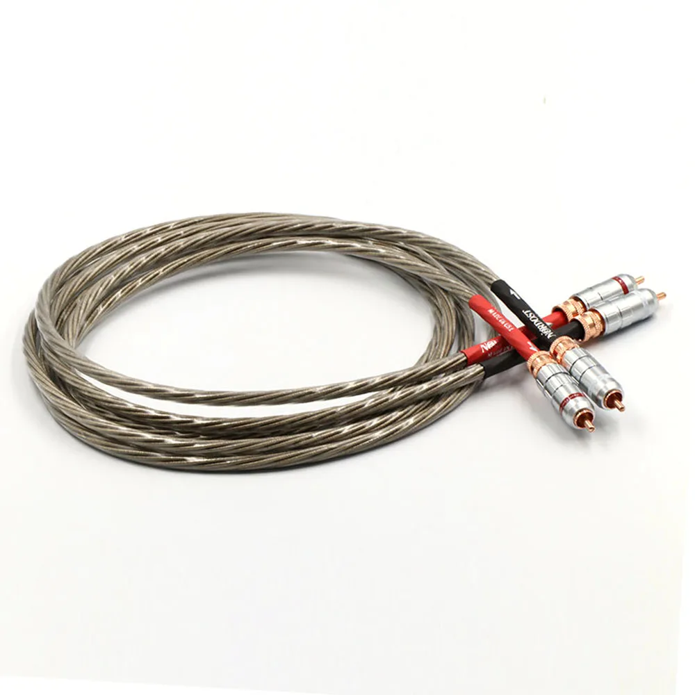 Пара медных аудио RCA соединительных кабелей Nordost ODIN 7N с посеребренным покрытием OFC