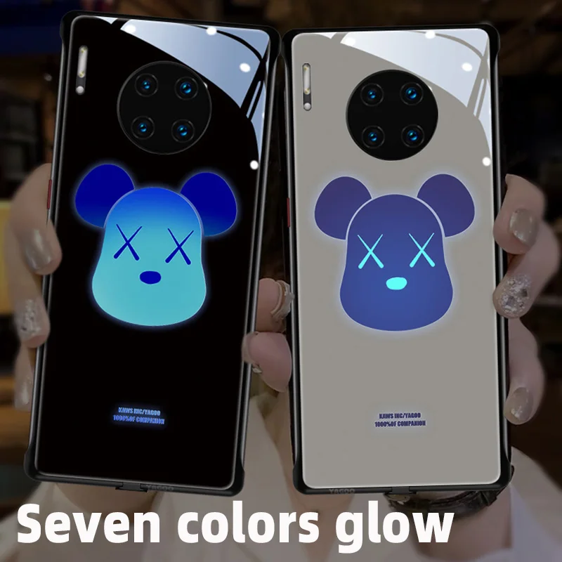 Медведь свечение защитный чехол уличный стиль p30 p40 pro plus Mate 20 30 20x Pro Чехол для