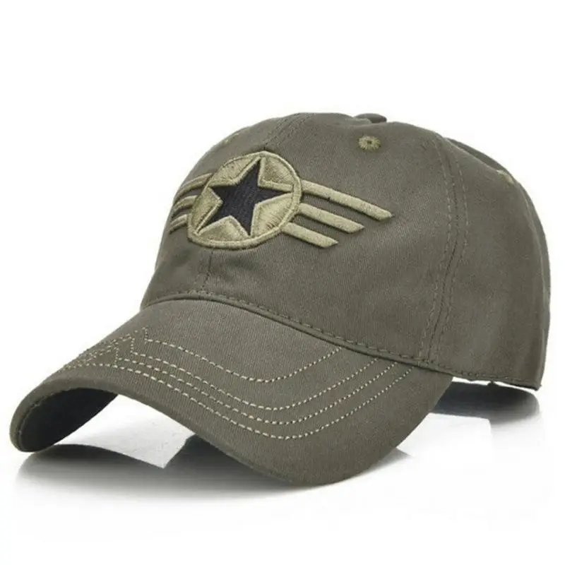 

Men's Baseball Cap Army Camouflage Male Cotton Embroidered 5-Star Hunting Fishing Hat Women Outdoor Sport Adjustable Gorras Bone