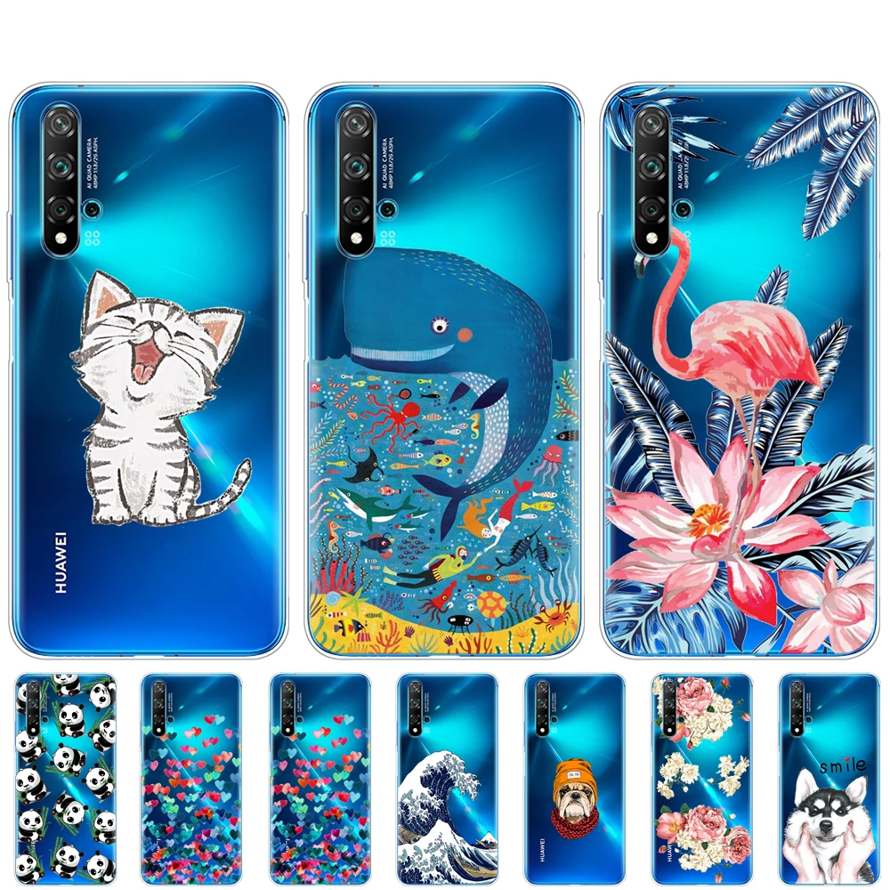 

For Huawei Nova 5T Case Soft TPU Back Silicon Phone Cover For Nova5T 5 T YAL-L21 6.26'' Fundas Coque Bumper