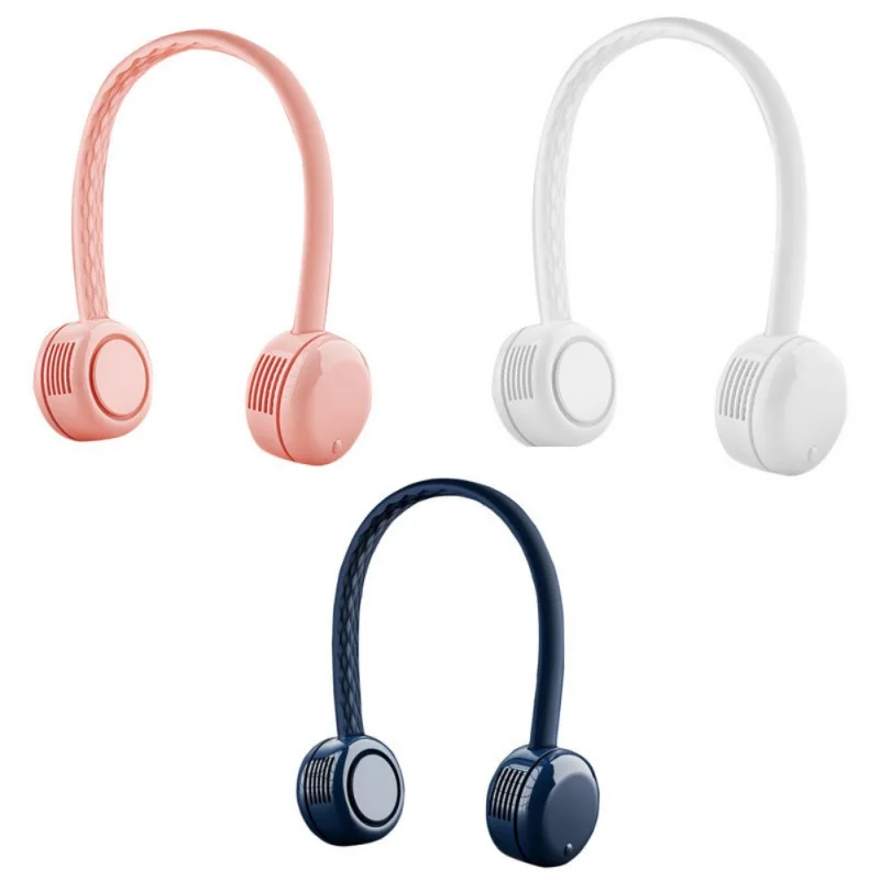 

Portable Neck Fan, Super Quiet Hand Free Fan ,Headphone Design Wearable Portable USB Rechargeable Neckband Mini Fan Won't Clip H