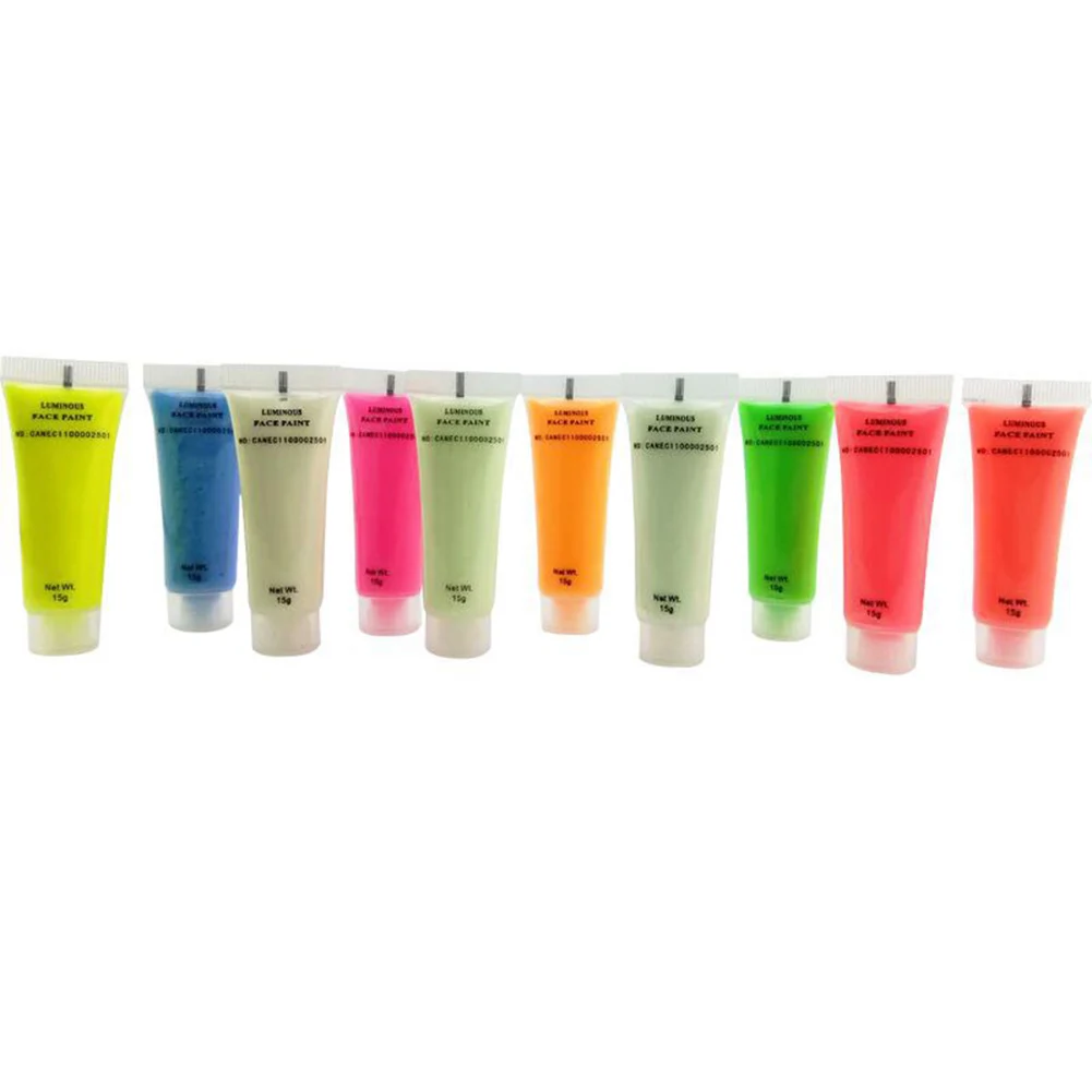 

Fluorescent Body Face Paint for Makeup Cosplay Costume Cheering Squad Body Art Glow Stage Night Club Halloween Party Supplies