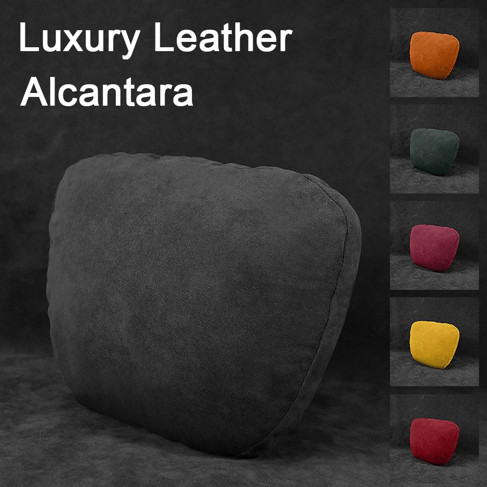 Alcantara Leather Car neck pillow Car Headrest Neck Support For Maybach Design S Class Soft Universal Car Pillow Rest Cushion