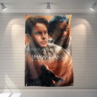 the shawshank redemption movies poster scrolls bar cafes home decoration banners hanging art waterproof cloth decoration