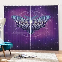 psychedelic curtains butterfly colorful flowers suitable for living room bedroom curtain outdoor decor curtains