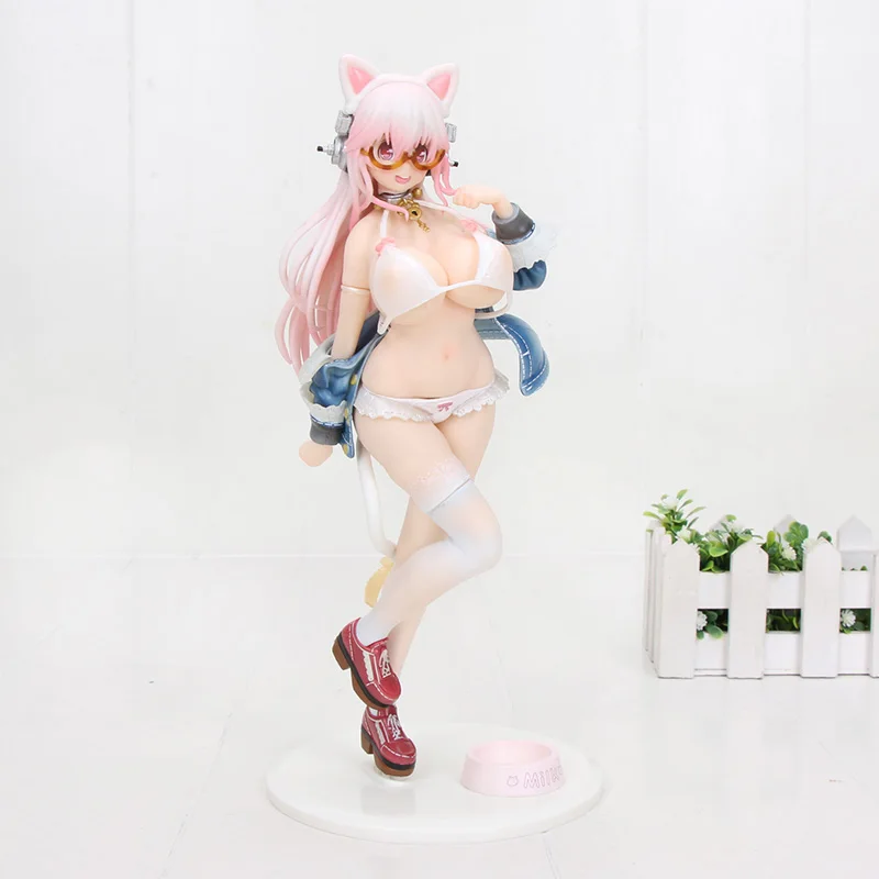 14118 25cm bag Супер Sonico горячая девушка свадебное платье ver. Купальник бикини ПВХ фигурка SUPERSONICO коллекционный режим игрушка - Цвет: 14118 25cm bag