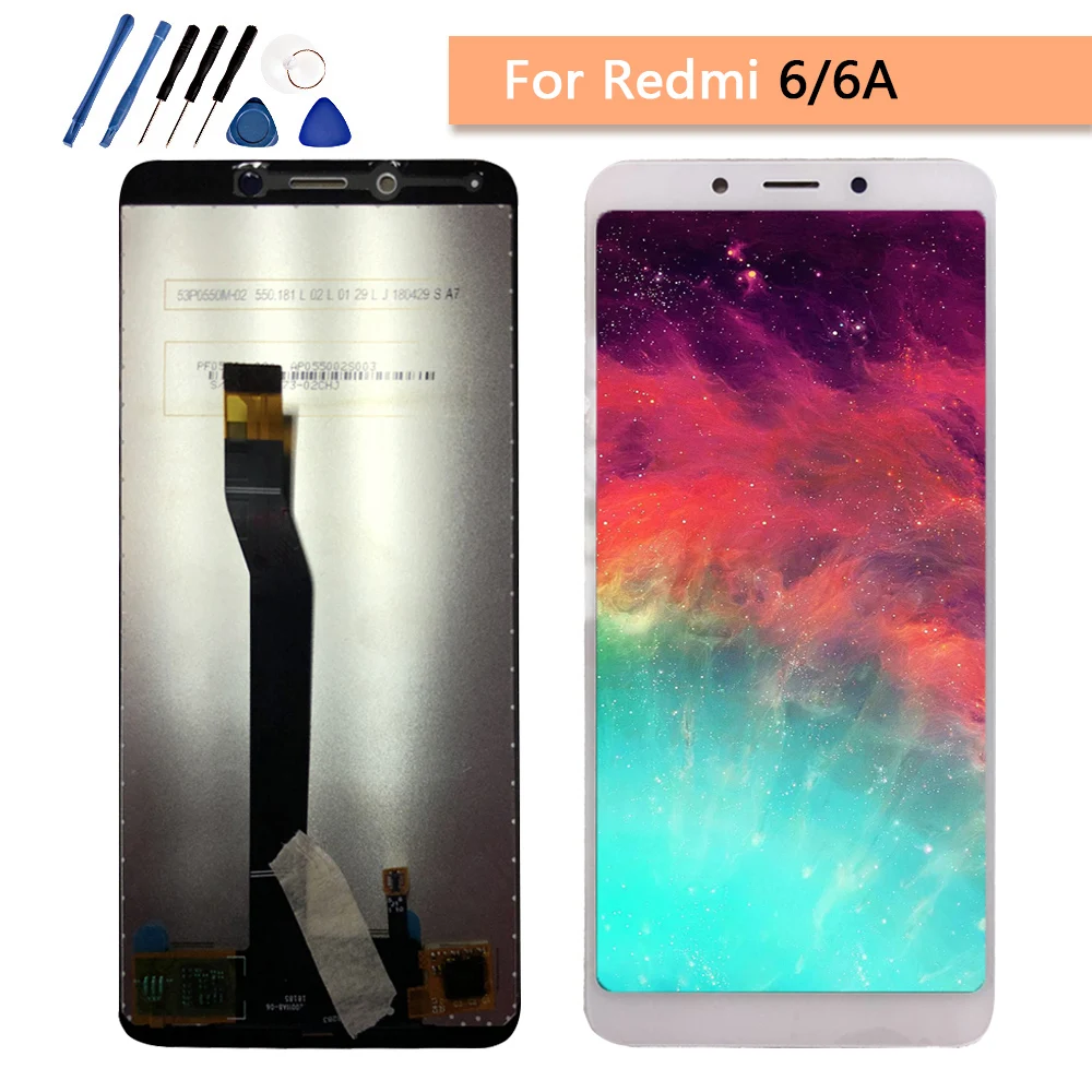 5 45 'для Xiaomi Redmi 6A ЖК дисплей дигитайзер + рамка экран Сенсорная панель Красный