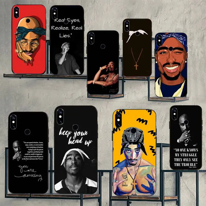 

2pac Tupac Singer rap Phone Case For Xiaomi Redmi note 7 8 9 11 t s 10 A pro lite funda shell coque cover
