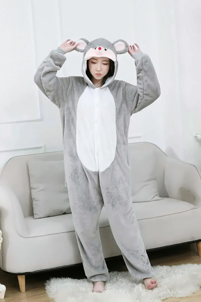 Детский комбинезон кигуруми 90 175 см пижама мышь для мальчиков и девочек