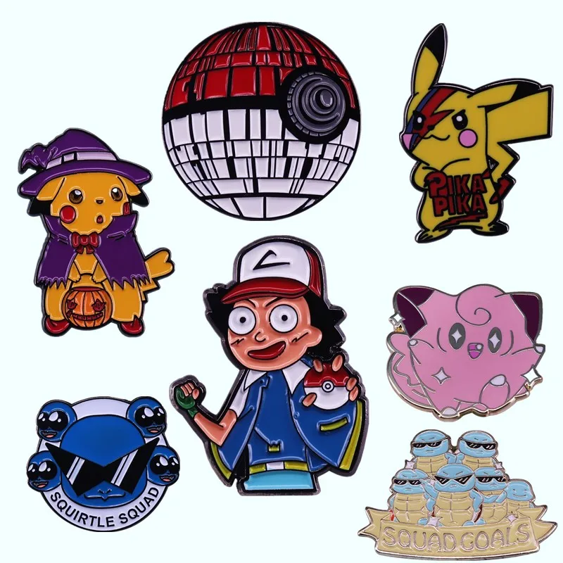 Смешные японские Стиль фильм Покемон эмаль на булавке в виде анимационных