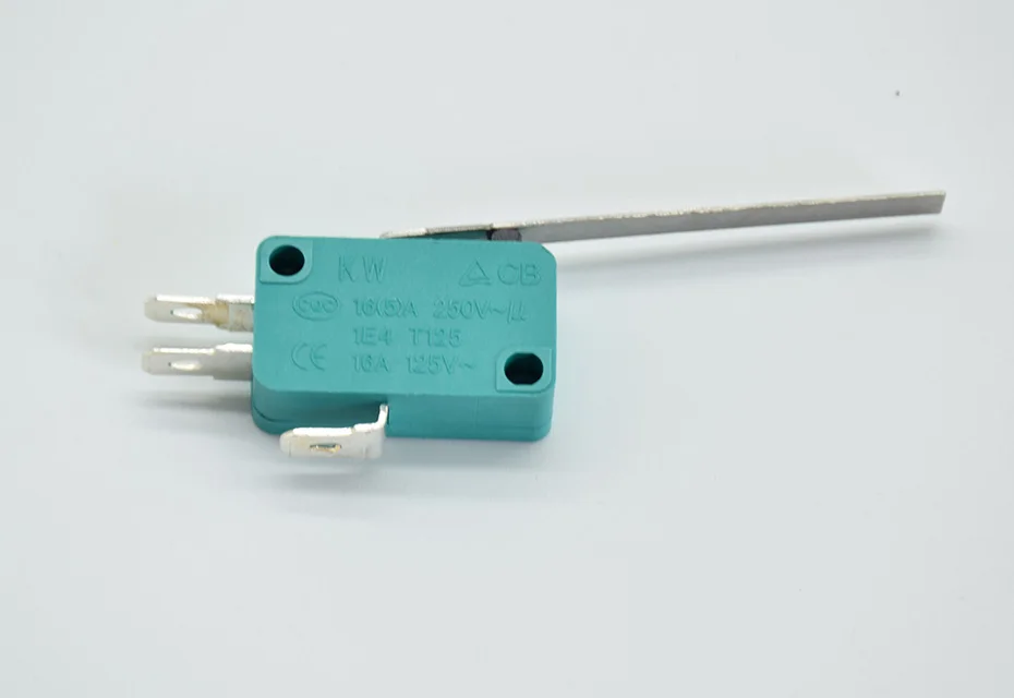 2 шт микро концевые переключатели 16A 250V 125V NO+ NC+ COM 3 контакта SPDT микро переключатель 28 мм 52 мм дуговой роликовый рычаг сенсорный переключатель зеленый