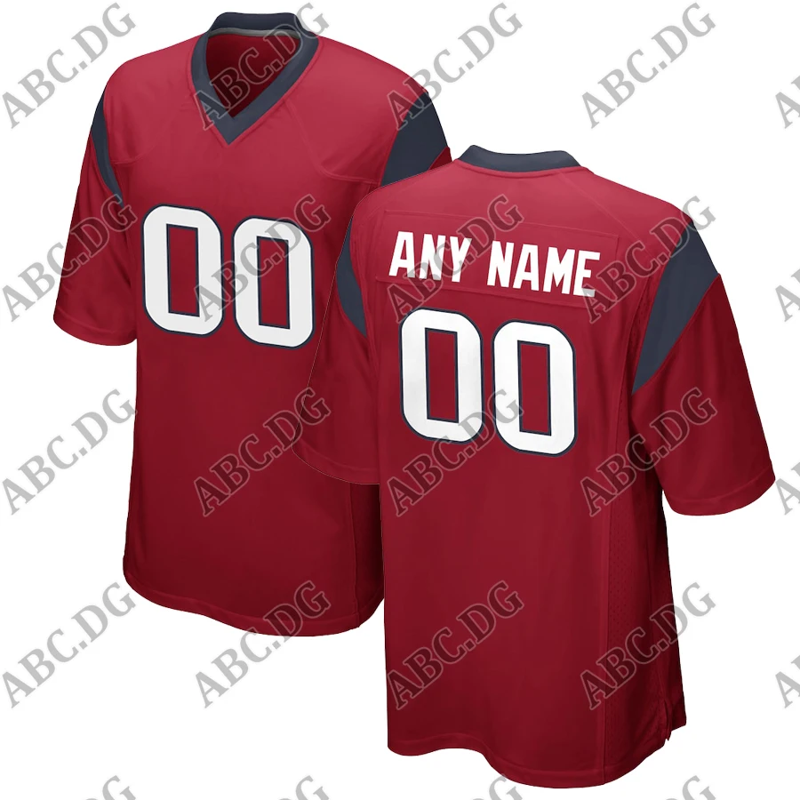 

Customized Stitch American Football Jersey Men Women Kid Youth Houston Red Alternate Custom Game Jersey Any Name Any Number