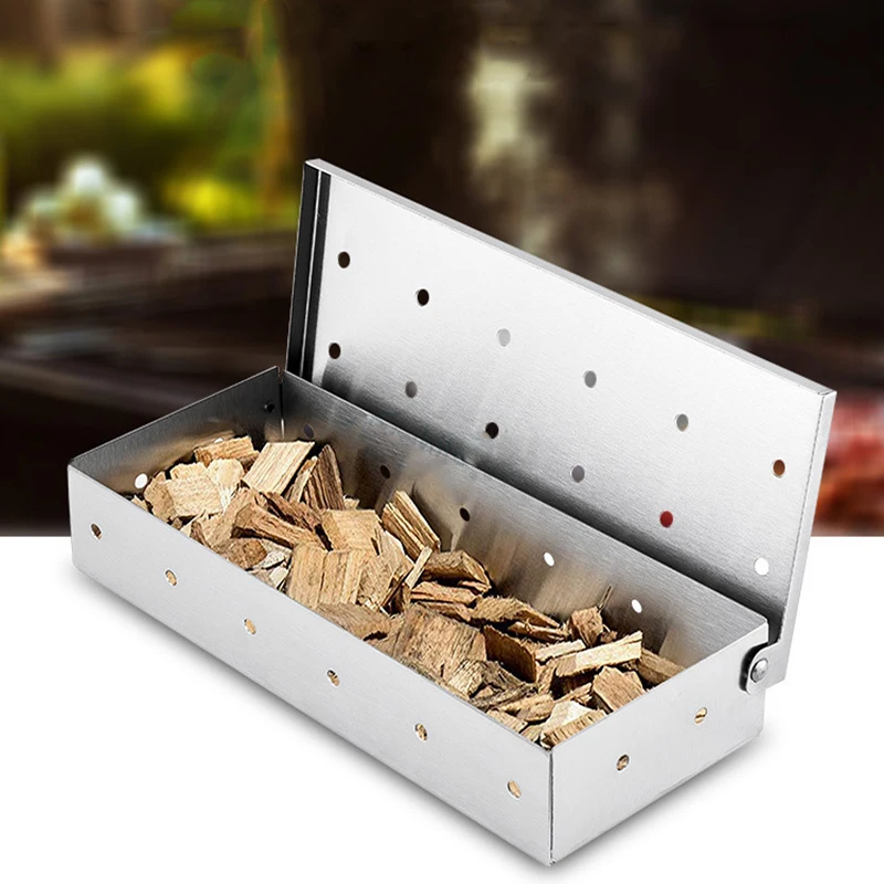 

BBQ Smoke Generator Box Barbeque Smoker Maker Smokehouse Camping Outdoor Garden Kitchen Gadget Tool Accessories