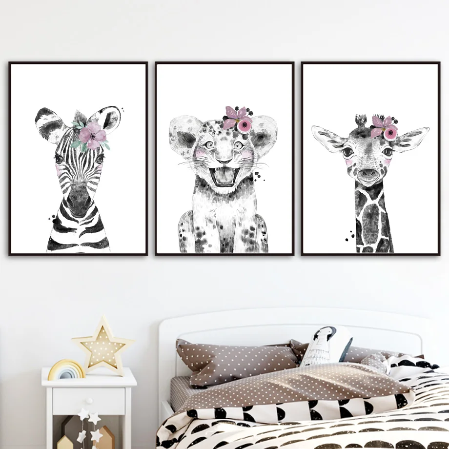 Полностью своими руками алмазная вышивка мультфильм животные тигр Лев Зебра