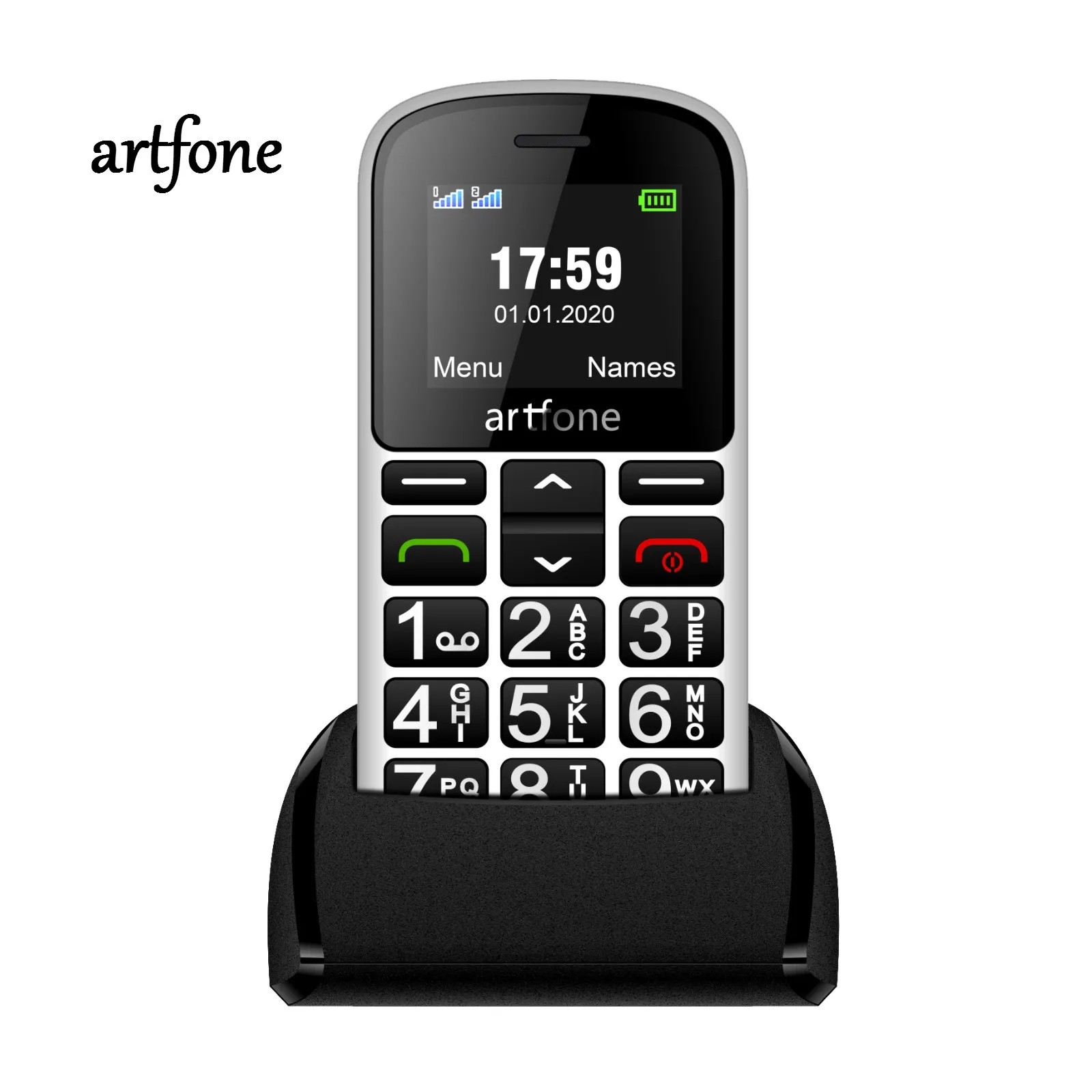 2G Artfone CS188 большой телефон для пожилых людей, улучшенный телефон GSM с кнопкой SOS, аккумулятор 1400 мАч, две SIM-карты, разблокирован от AliExpress RU&CIS NEW