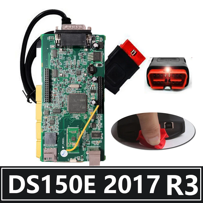 Диагностический сканер del∩ Ds150e 2017R3 прибор для диагностики с Bluetooth Vd CD Obd2 чехлом и