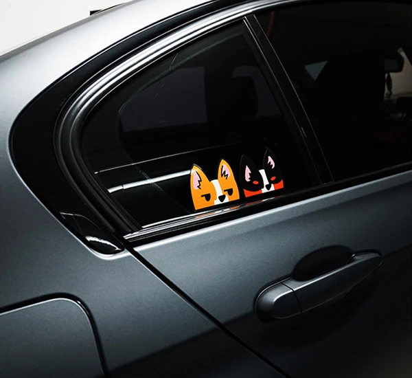 Стайлинг автомобиля Виниловая лента Corgi милая собака питомец наклейка на окно