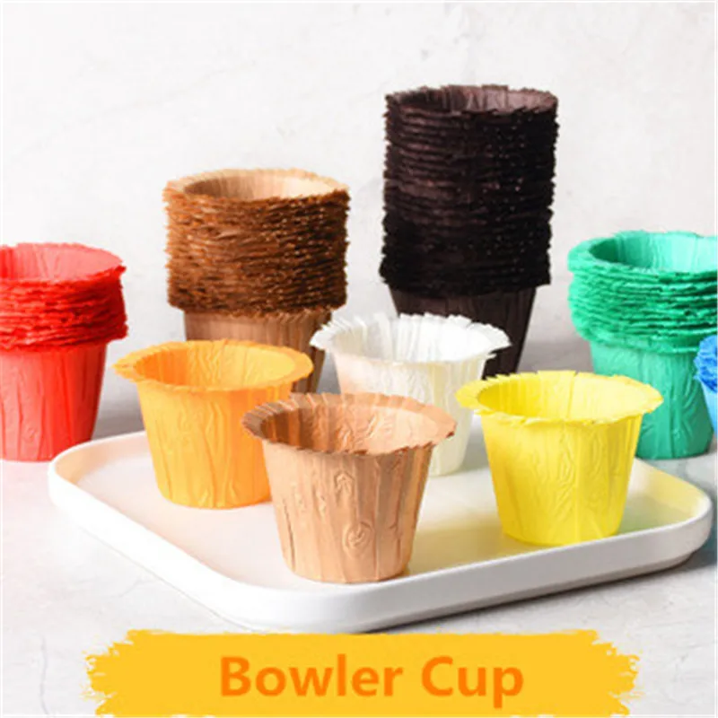 30 шт. Кофе в форме соломенной шляпы кекс Бумага чашки форма для порционного кекса