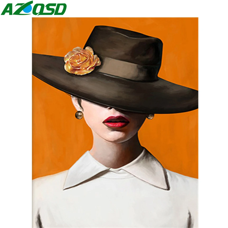 Набор для рисования по номерам на холсте AZQSD уникальный подарок сделай сам