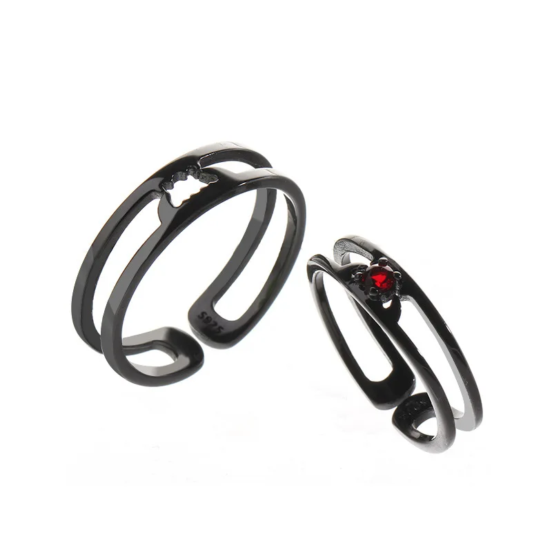 BOSCEN 925 пробы Серебряное кольцо для пары женщин мужчин девушек мальчиков подарок