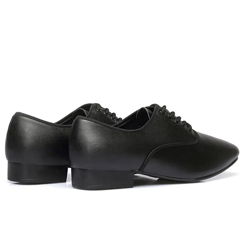 Men Latin Salsa Tango Dance Shoes Modern Tango Salsa Leather Ballroom Shoes Square Heels Adults Children Boys Party Dance Shoes